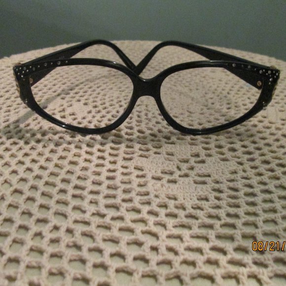 Vintage Rare Nina Ricci Cat Eye Glasses Rhinestone - Picture 2 of 8